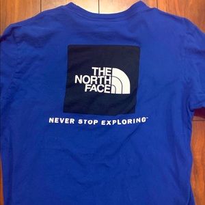 Long Sleeve Royal Blue North Face Shirt